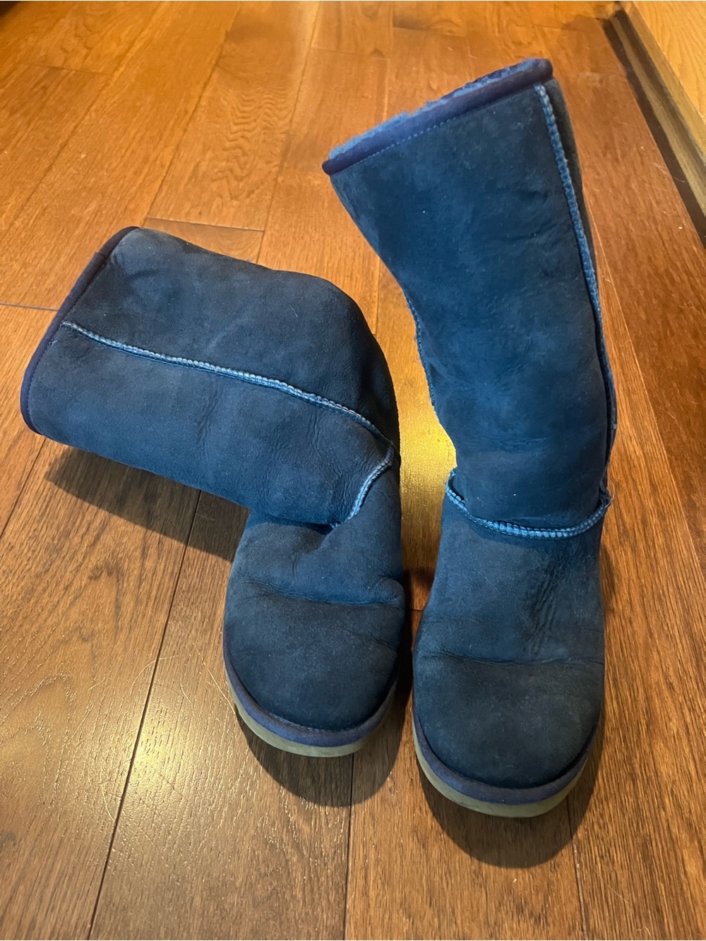 UGG Navy Suede Boots, Size 9